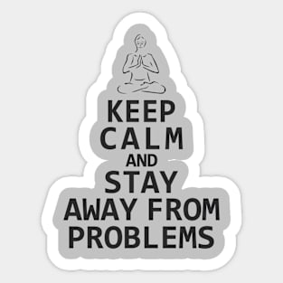 Keep Calm Meditation Design Sticker